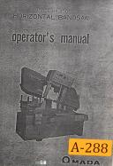 Amada-Amada HA-400, Horizontal Band Saw, Operations and Parts List Manual Year (1984)-HA-400-01